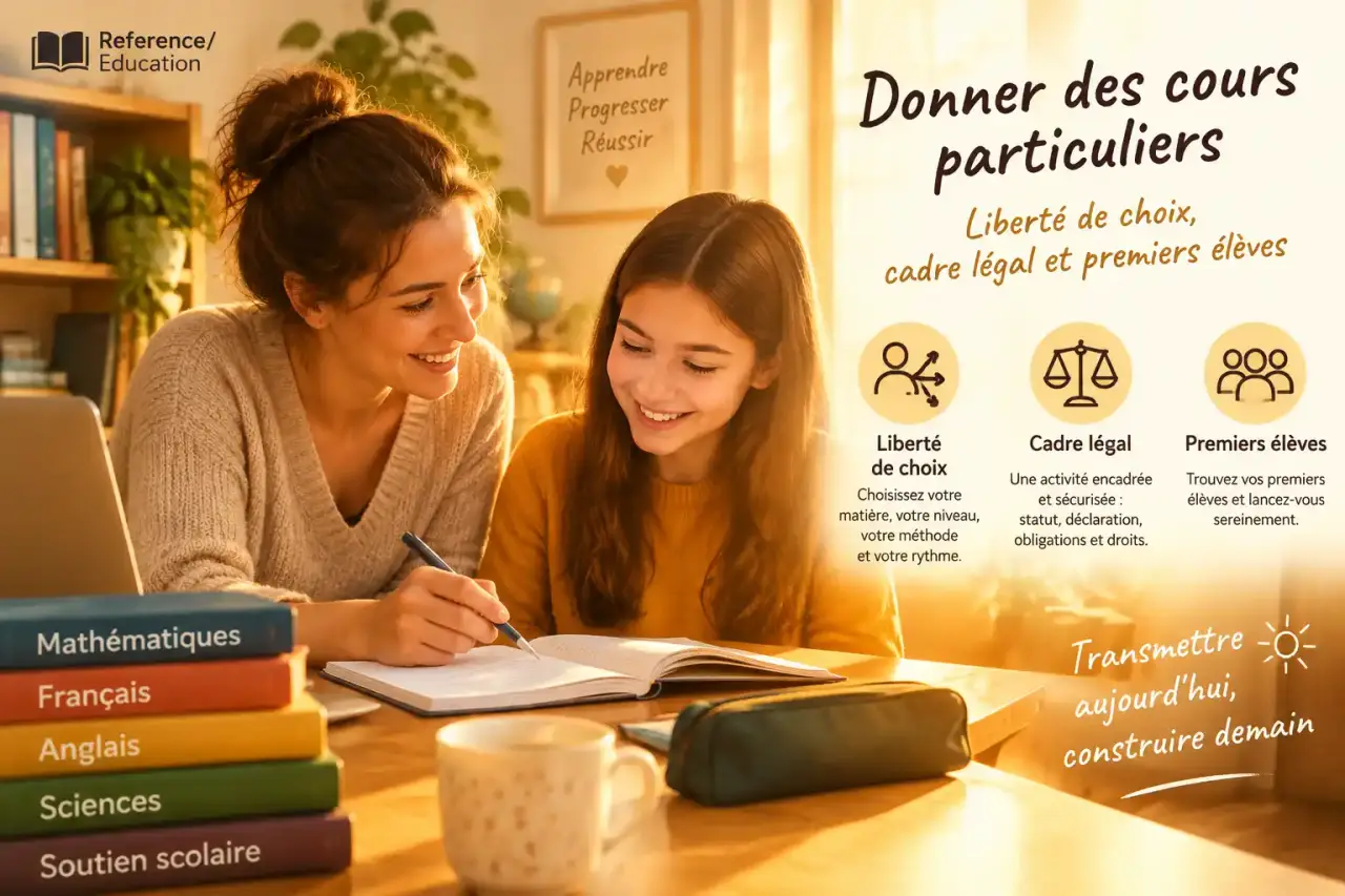 Donner des cours particuliers : liberté de choix, cadre légal et premiers élèves