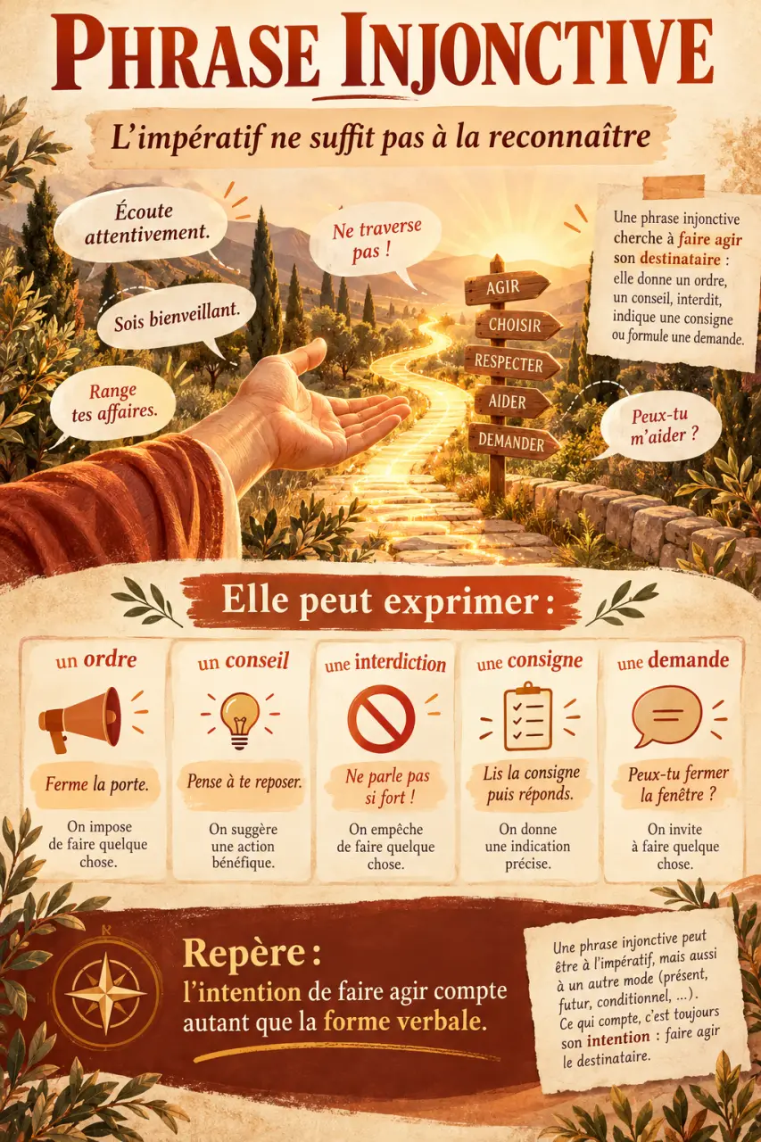Phrase injonctive : l’impératif ne suffit pas à la reconnaître